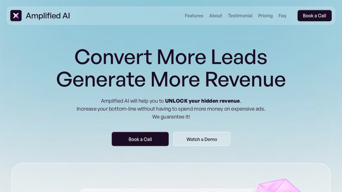 Amplified AI Website Screenshot