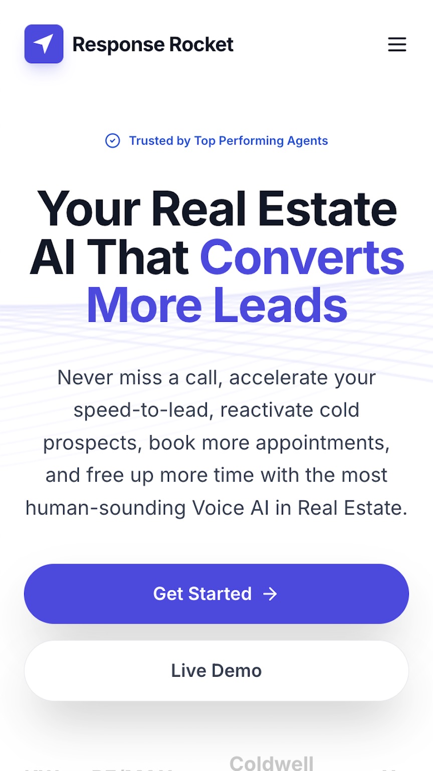 Response Rocket Website Screenshot